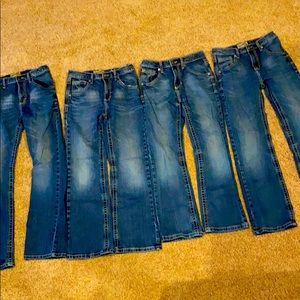 LOT of 4 Wrangler Boy’s 20X Jeans - 14 Slim!